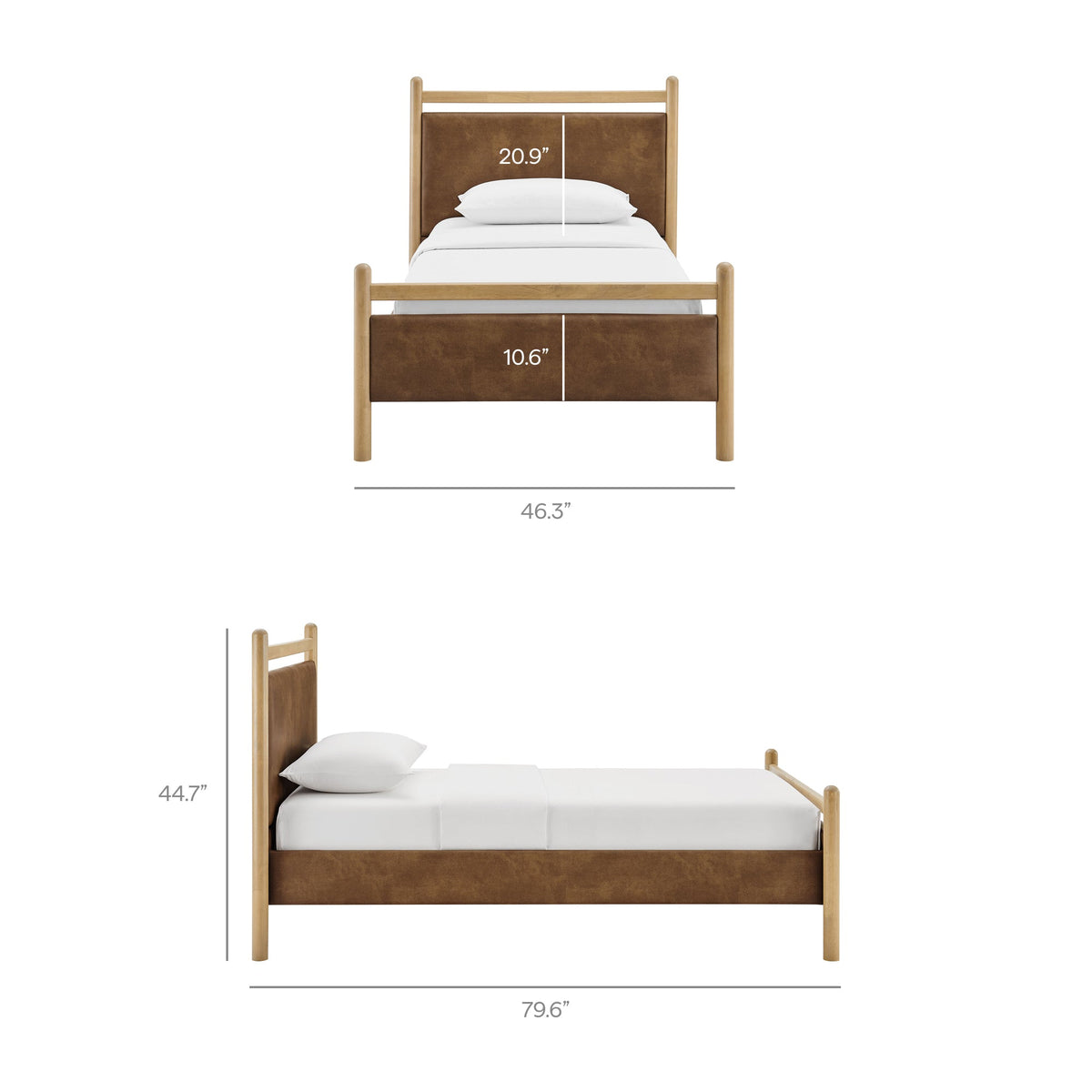 Ginny Vegan Leather Platform Bed Frame by Modway