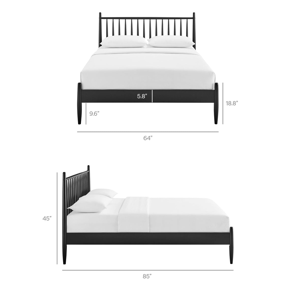 Zane Spindle Bed by Modway