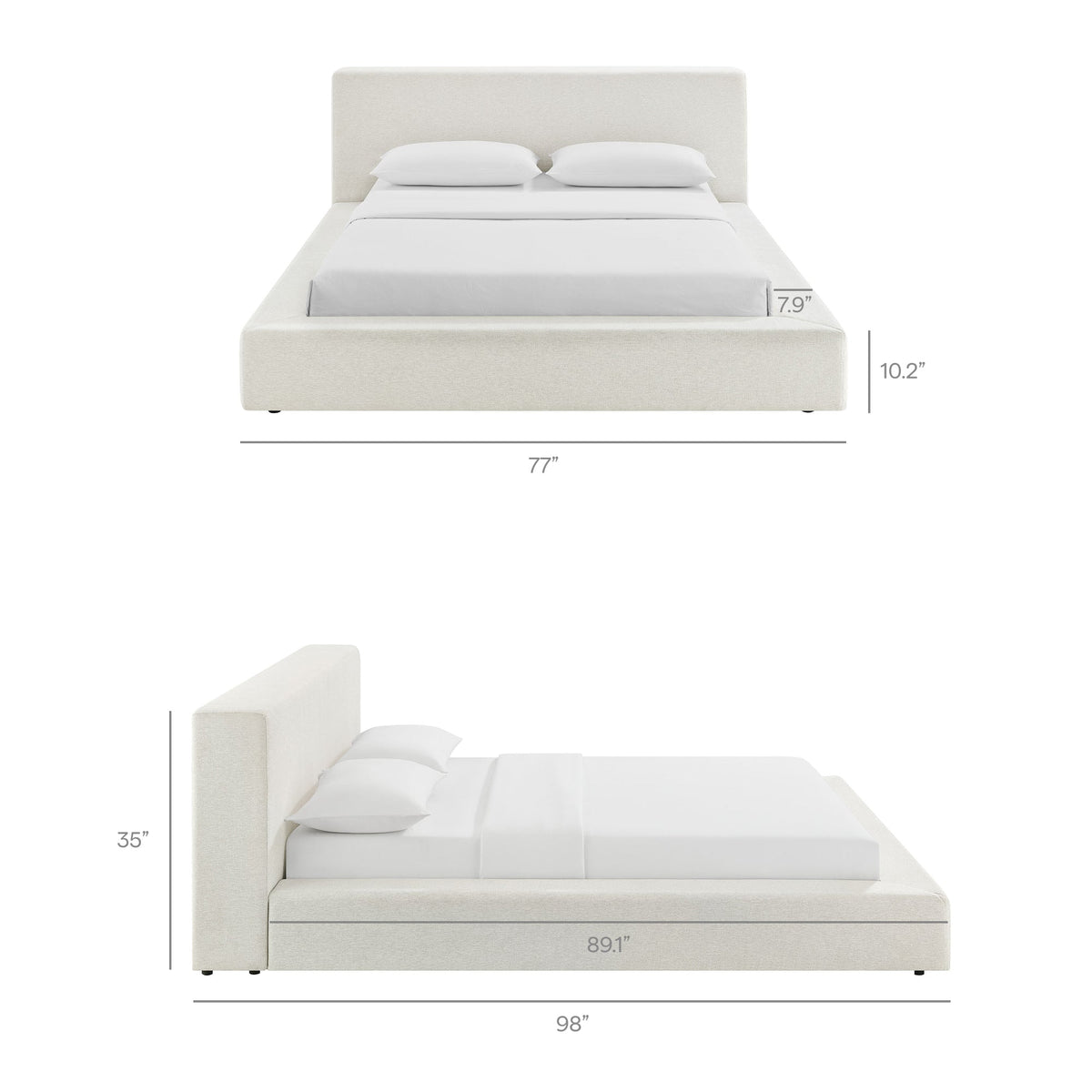 Luma Chenille Upholstered Platform Bed Frame by Modway