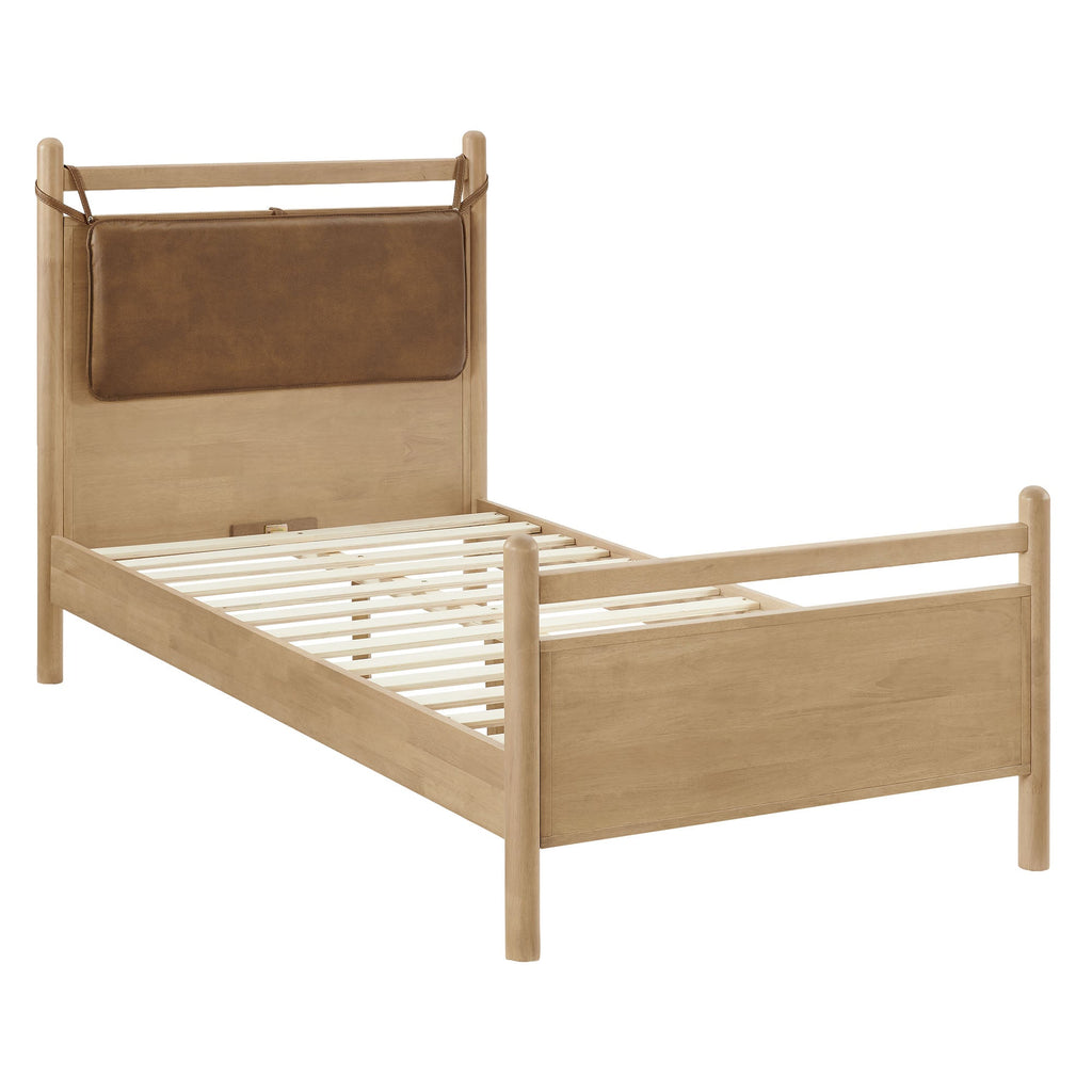 Leni Vegan Leather and Wood Platform Bed Frame by Modway