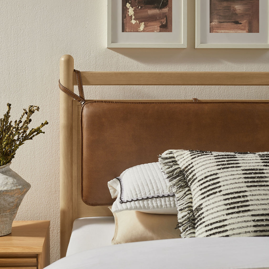 Leni Vegan Leather and Wood Platform Bed Frame by Modway