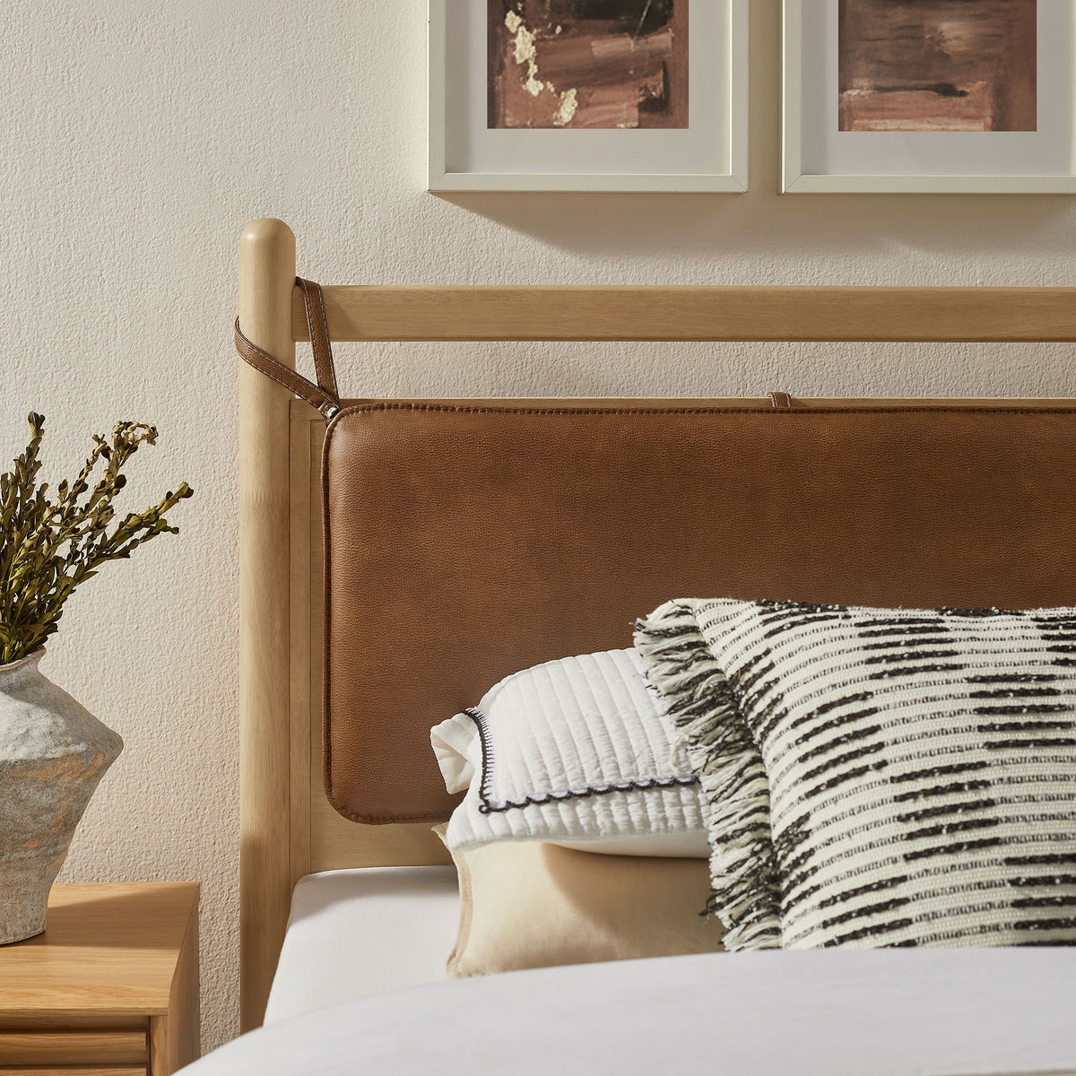 Leni Vegan Leather and Wood Platform Bed Frame by Modway