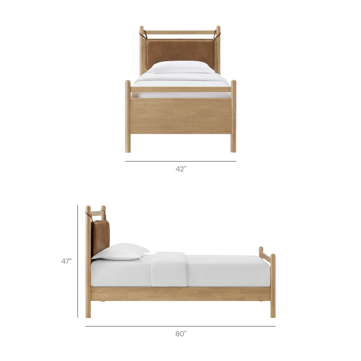 Leni Vegan Leather and Wood Platform Bed Frame by Modway