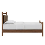 Leni Vegan Leather and Wood Platform Bed Frame by Modway