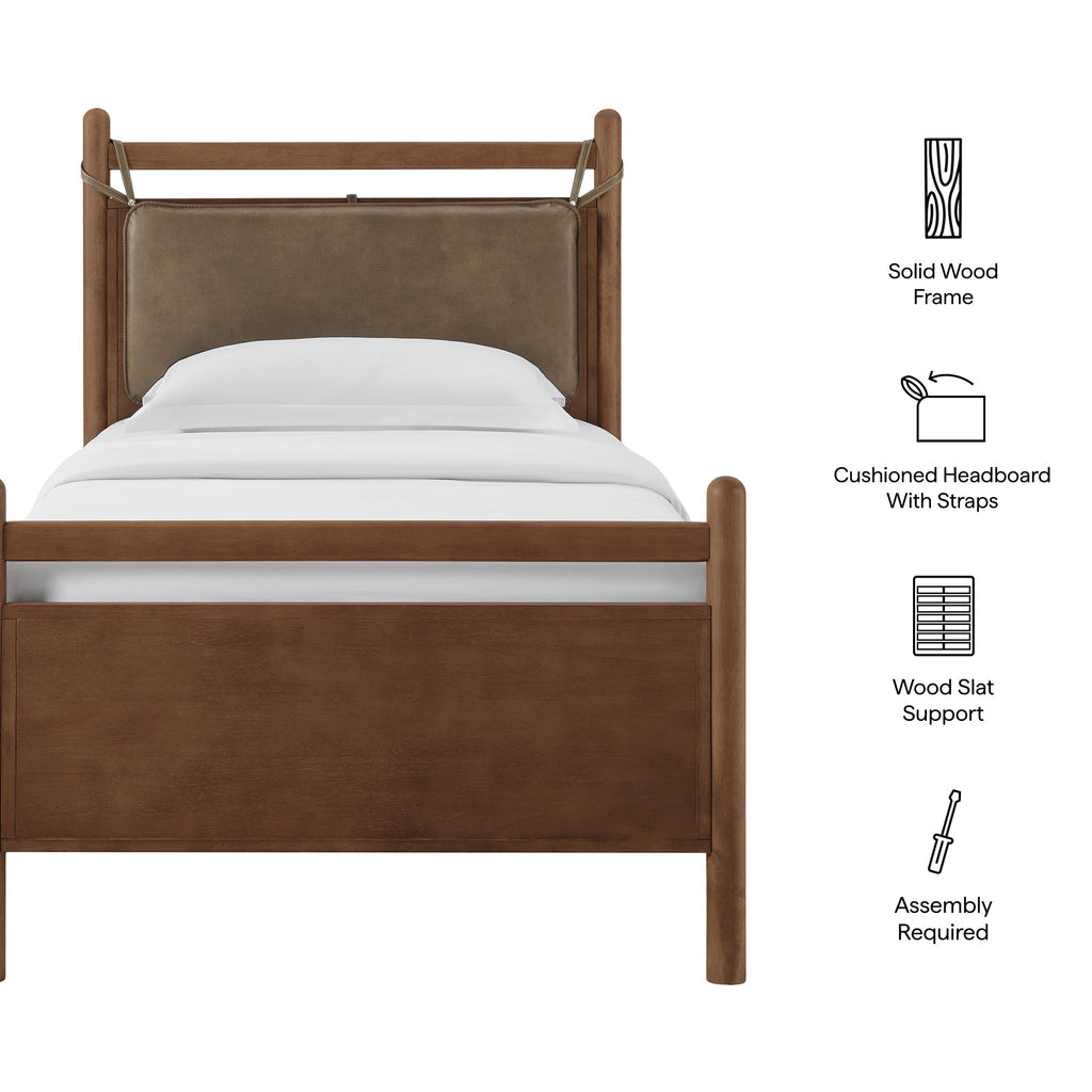 Leni Vegan Leather and Wood Platform Bed Frame by Modway