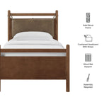 Leni Vegan Leather and Wood Platform Bed Frame by Modway