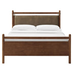 Leni Vegan Leather and Wood Platform Bed Frame by Modway