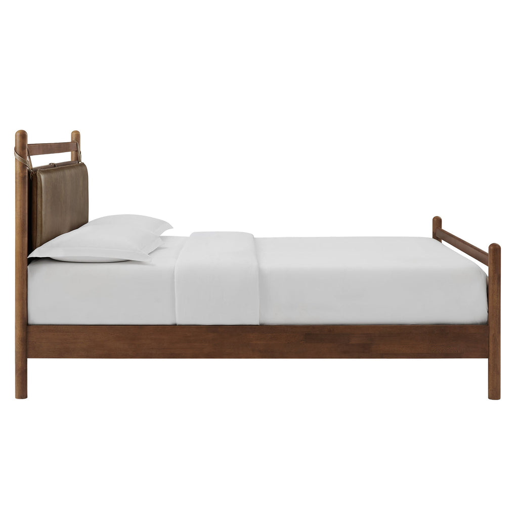 Leni Vegan Leather and Wood Platform Bed Frame by Modway