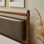 Leni Vegan Leather and Wood Platform Bed Frame by Modway