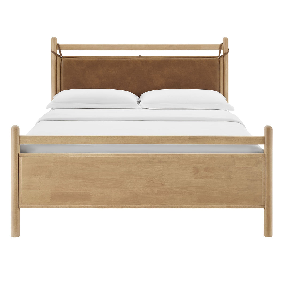 Leni Vegan Leather and Wood Platform Bed Frame by Modway