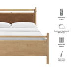 Leni Vegan Leather and Wood Platform Bed Frame by Modway