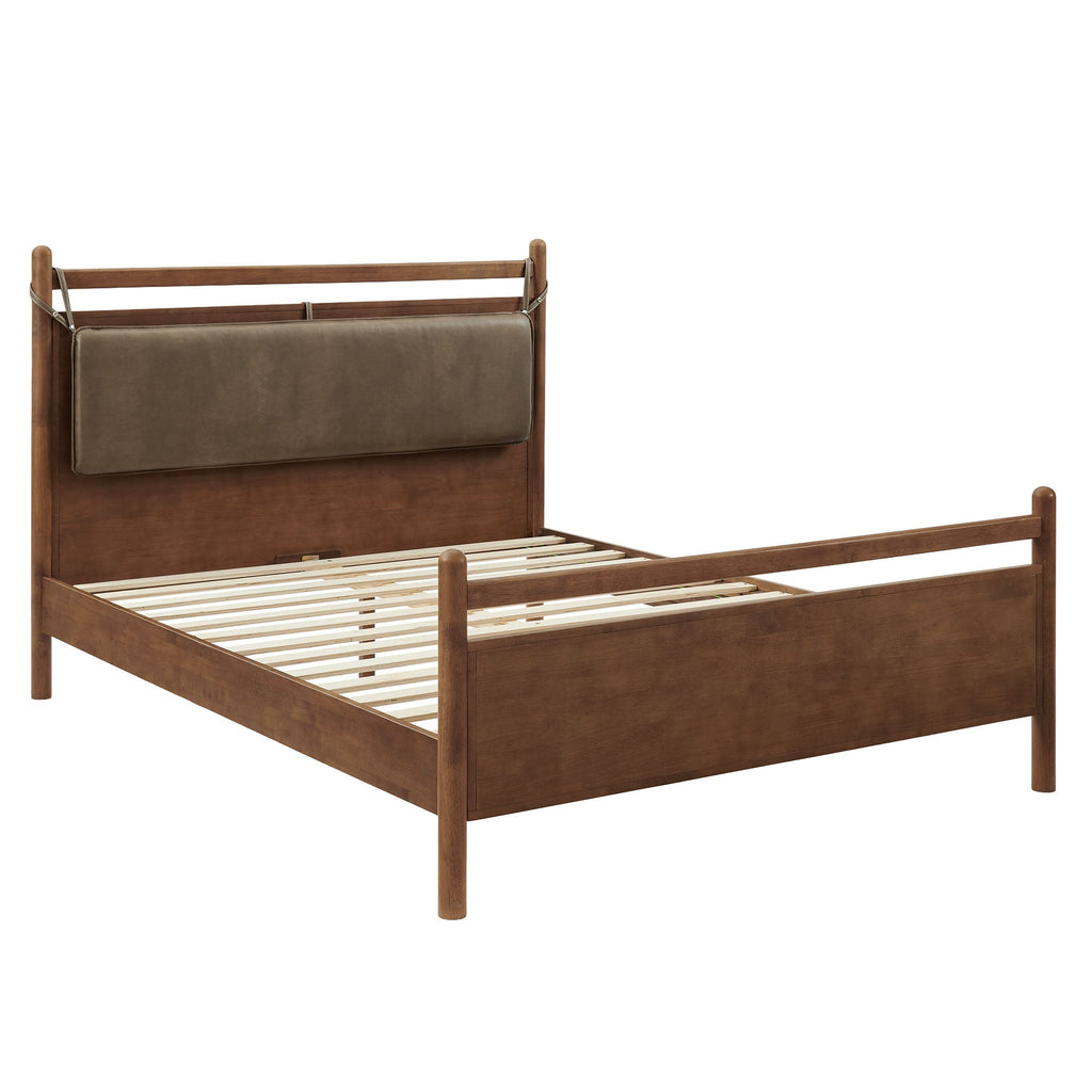 Leni Vegan Leather and Wood Platform Bed Frame by Modway