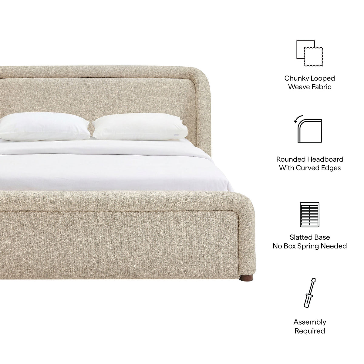Tasmin Upholstered Fabric Platform Bed by Modway