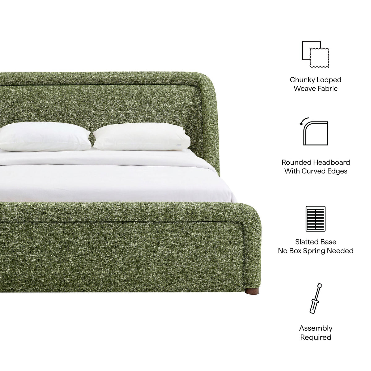 Tasmin Upholstered Fabric Platform Bed by Modway