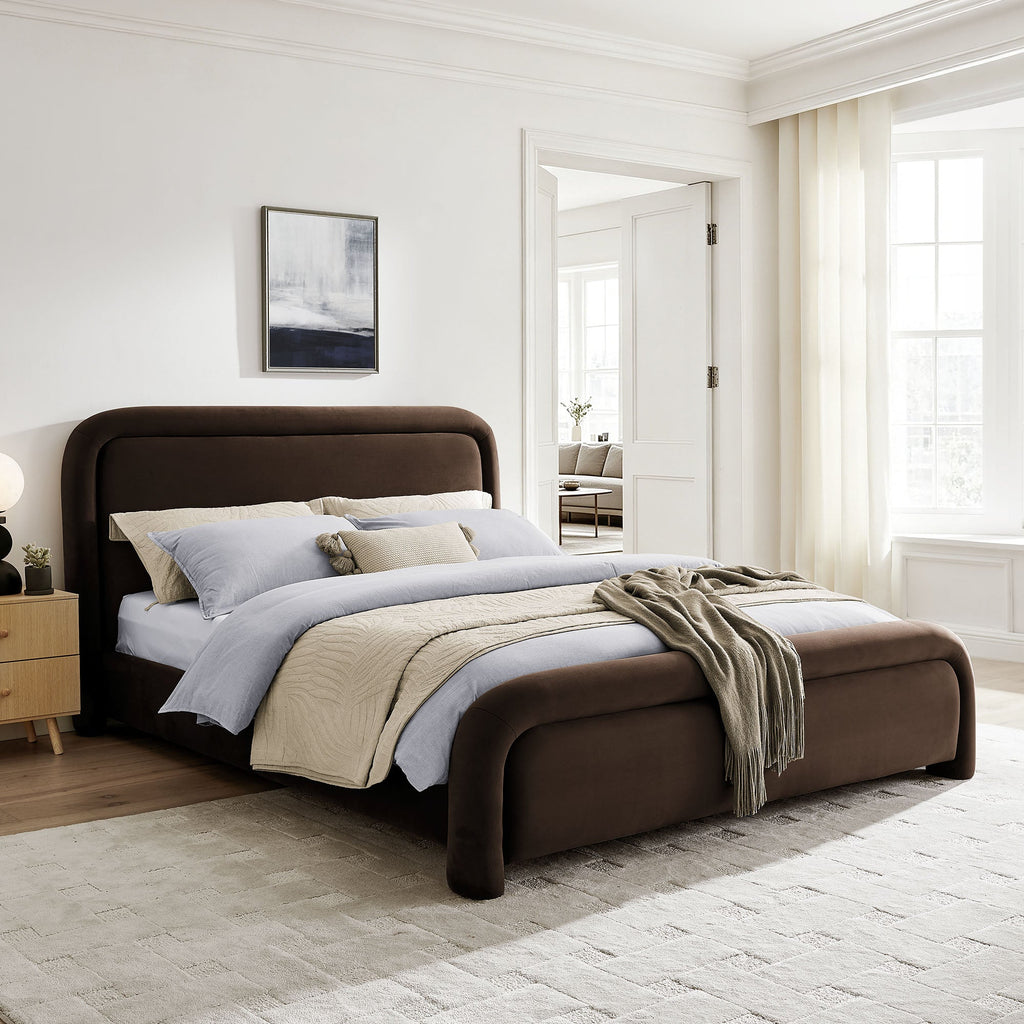 Beck Performance Velvet Platform Bed by Modway