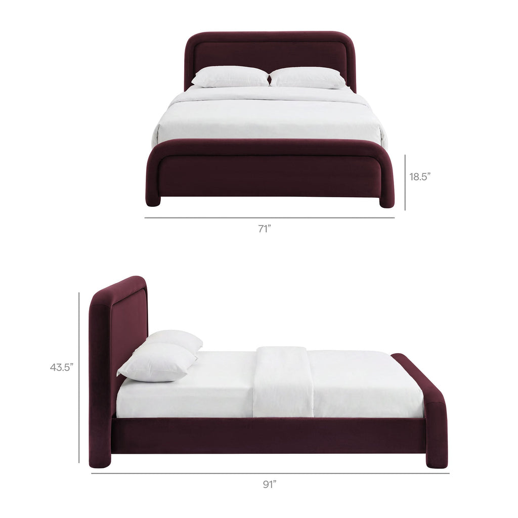 Beck Performance Velvet Platform Bed by Modway