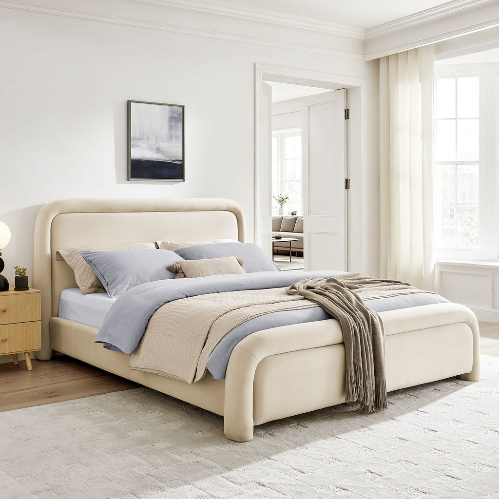 Beck Performance Velvet Platform Bed by Modway