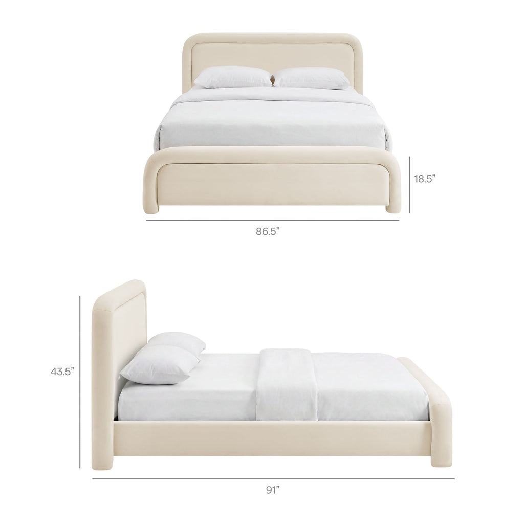 Beck Performance Velvet Platform Bed by Modway