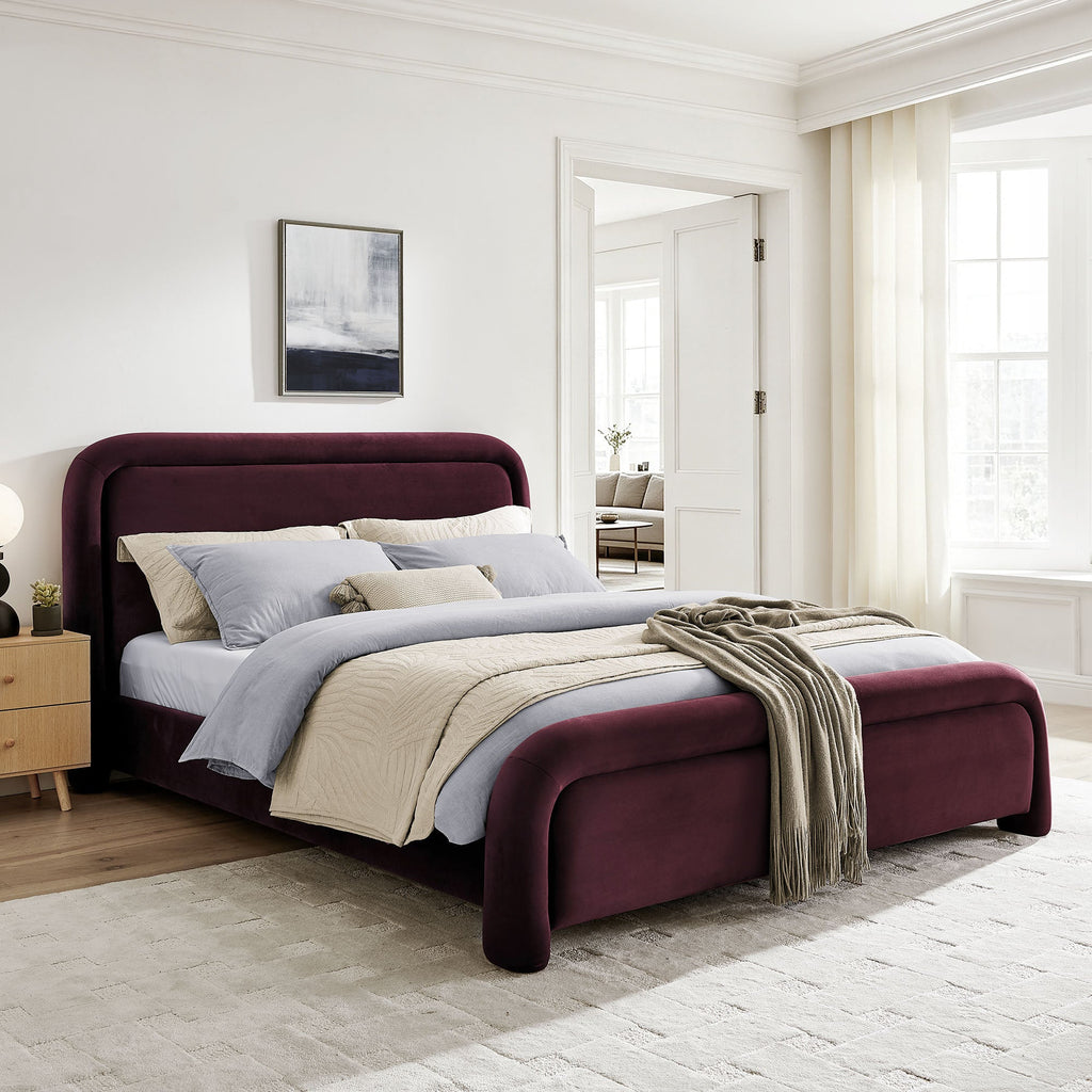 Beck Performance Velvet Platform Bed by Modway