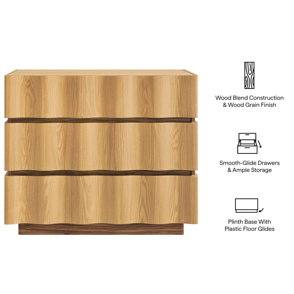 Isola Wavy 3 Drawer Chest by Modway