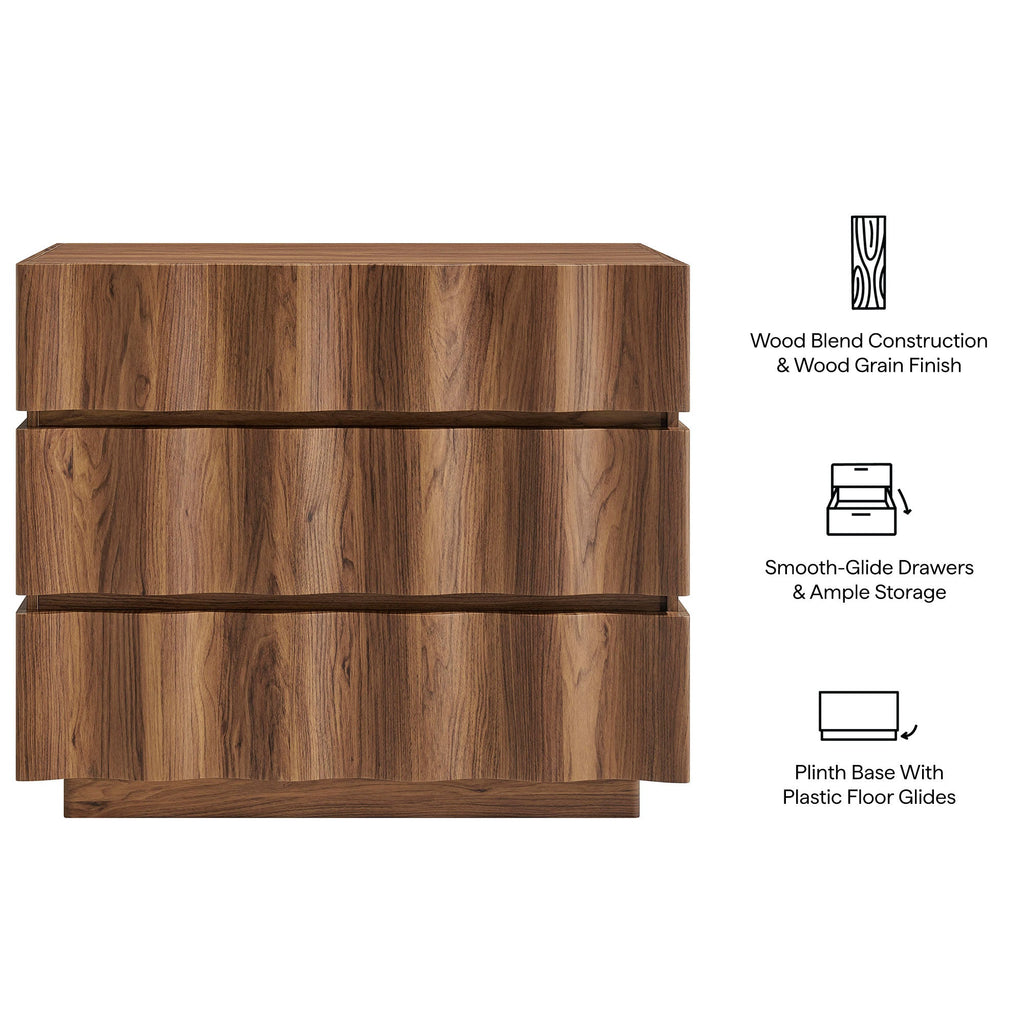 Isola Wavy 3 Drawer Chest by Modway
