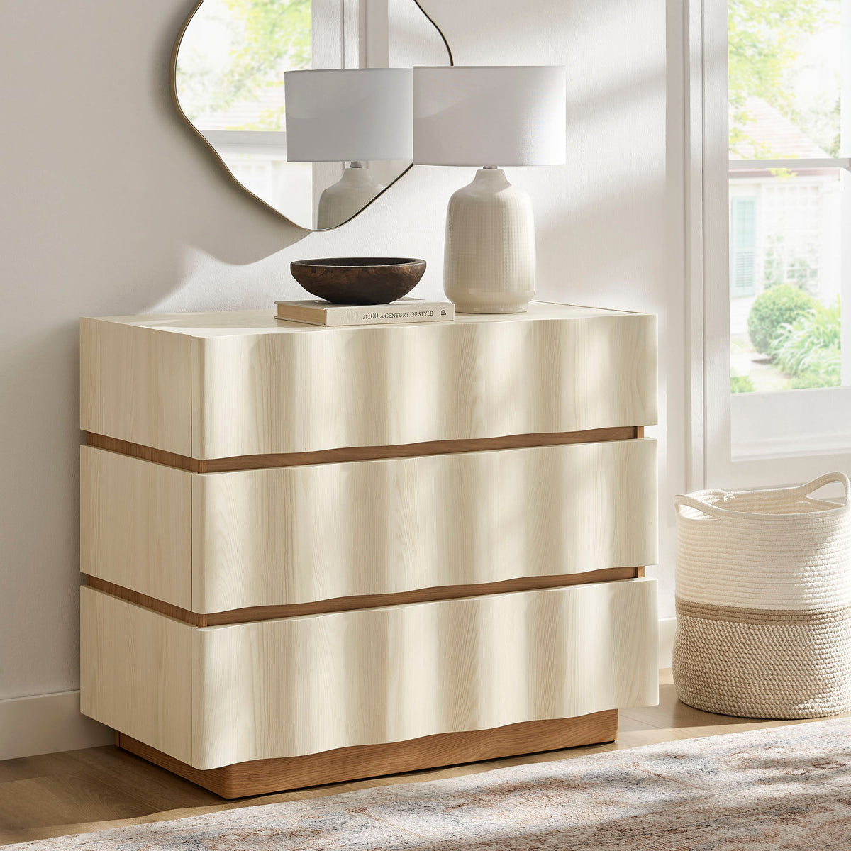 Isola Wavy 3 Drawer Chest by Modway
