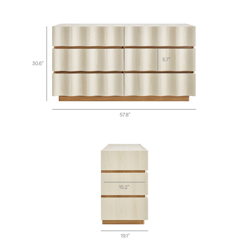 Isola Wavy 6 Drawer Dresser by Modway
