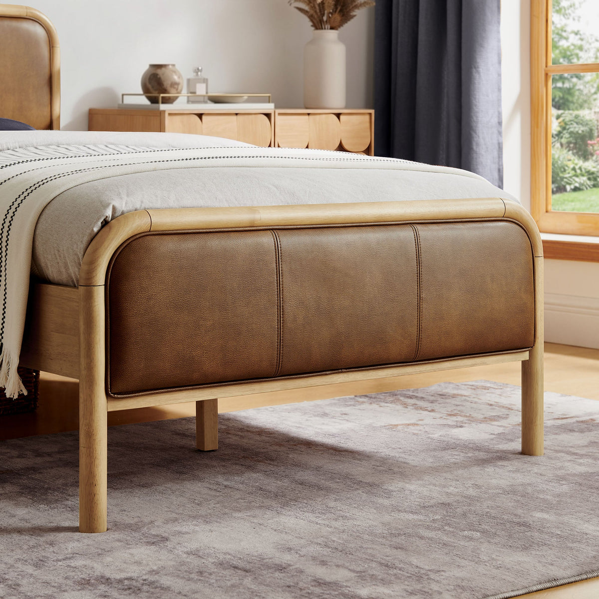 Wexford Vegan Leather Platform Bed by Modway
