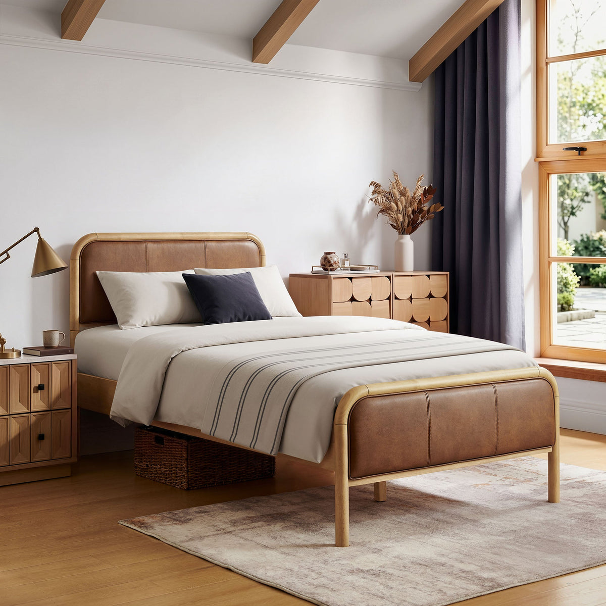 Wexford Vegan Leather Platform Bed by Modway
