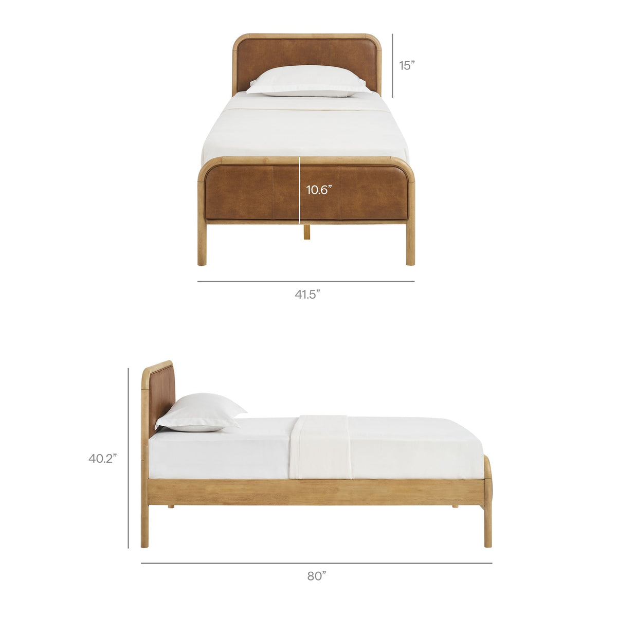 Wexford Vegan Leather Platform Bed by Modway