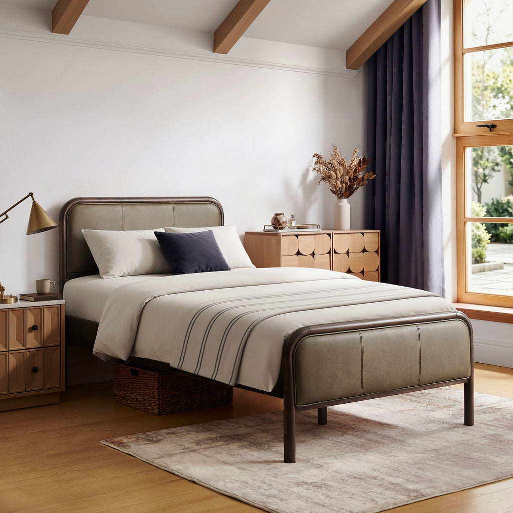 Wexford Vegan Leather Platform Bed by Modway