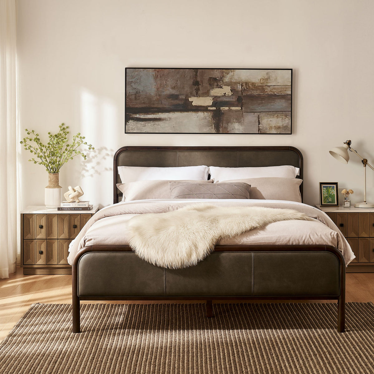 Wexford Vegan Leather Platform Bed by Modway