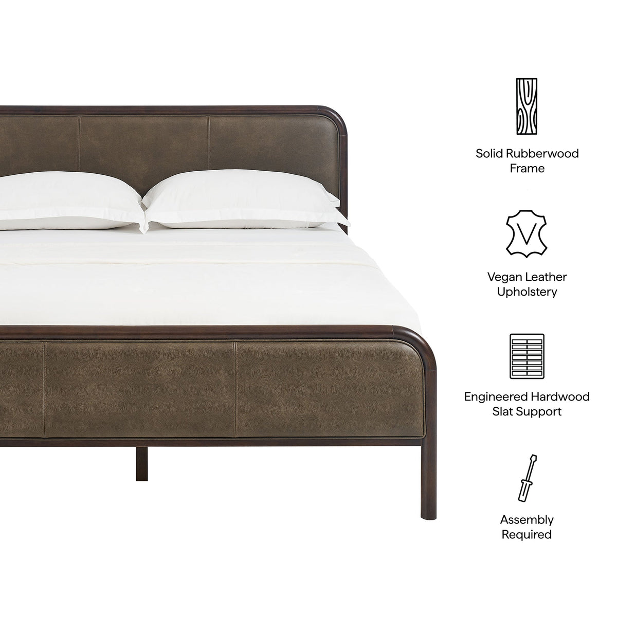Wexford Vegan Leather Platform Bed by Modway