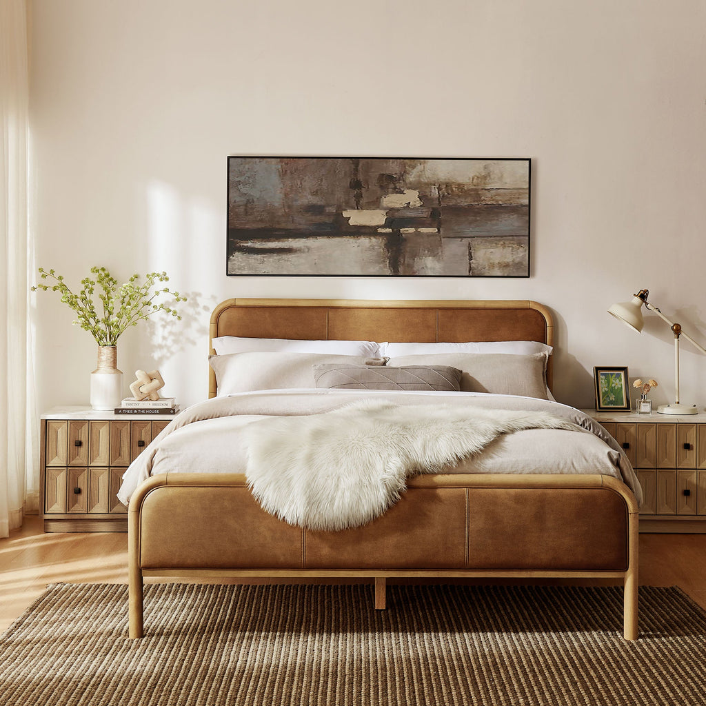 Wexford Vegan Leather Platform Bed by Modway