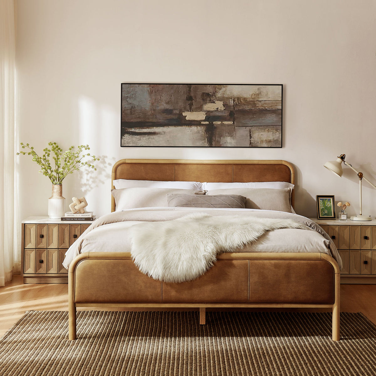 Wexford Vegan Leather Platform Bed by Modway