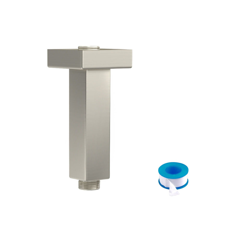 Ceiling Mounted Shower Arm with Flange Stainless Steel - Black or Gray