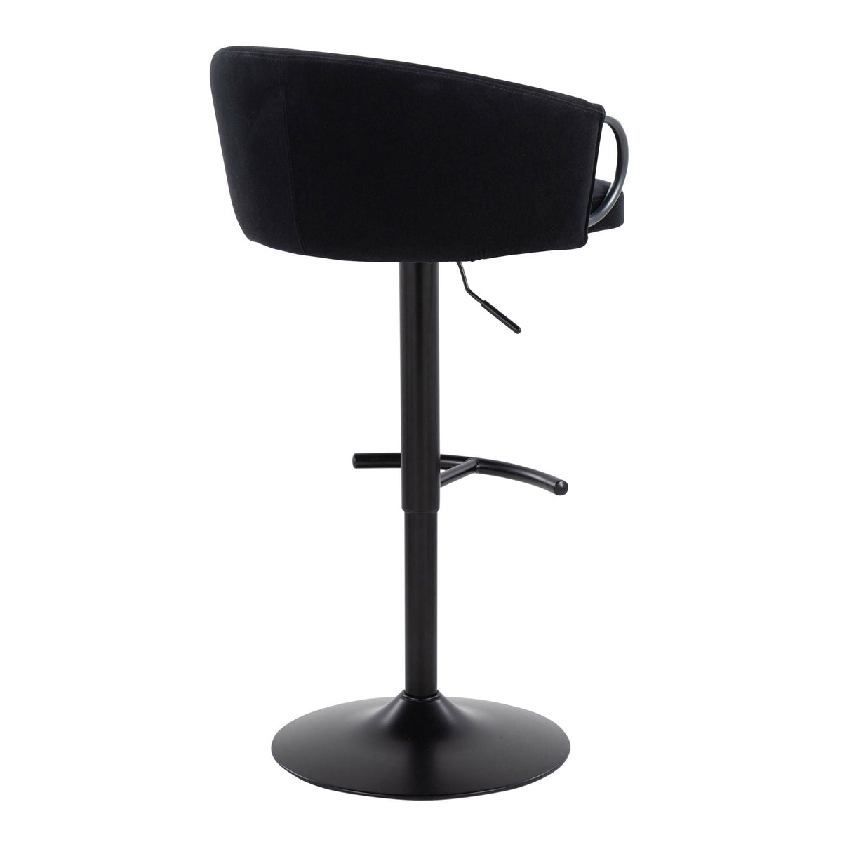 Adjustable Swivel Barstool Set with Rounded T Footrest - Multiple Colors