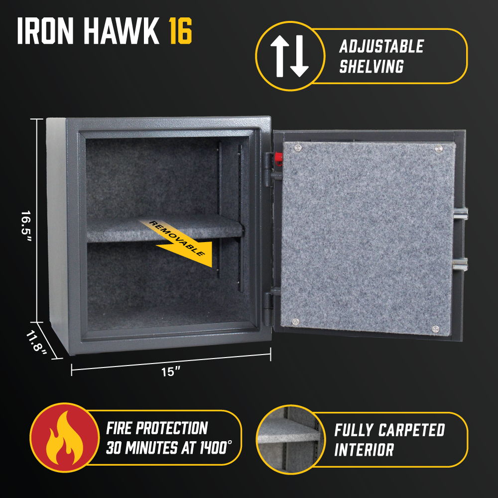 Durable Construction Office Safe with Steel Body - Dark Gray