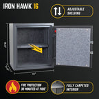 Durable Construction Office Safe with Steel Body - Dark Gray