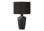 Contemporary Ceramic Table Lamp with Fabric Shade - Black