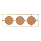 Rectangular 3-Piece Wall Mirror with Iron Frame - Gold or White