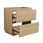 Modern Freestanding Bathroom Vanity Cabinet with Double Drawer - Light Brown or Dark Brown