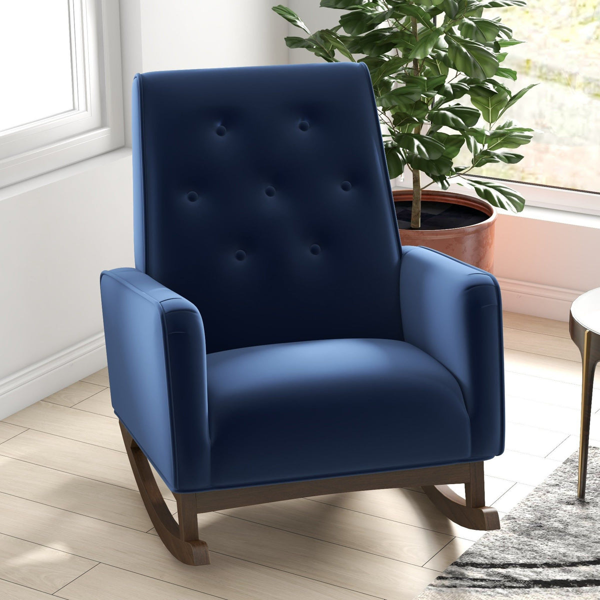 Demetrius Solid Wood Rocking Chair - Multiple Colors