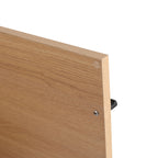 Bathroom Vanity Set with Resin Countertop Sink and 2 Doors - Light Brown Oak