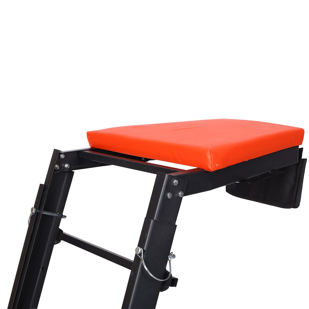 Heavy Duty Foldable Rolling Engine Top Creeper with Padded Deck - Black