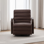 360° Swivel Accent Chair with Armrests - Dark Brown or Dark Gray