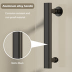47-49" W × 72" H Pivot Shower Door with Easy-Clean Coating - Matte Black