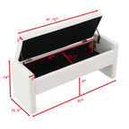 Modern Upholstered Large Bed End Bench with Hidden Storage - Multiple Colors