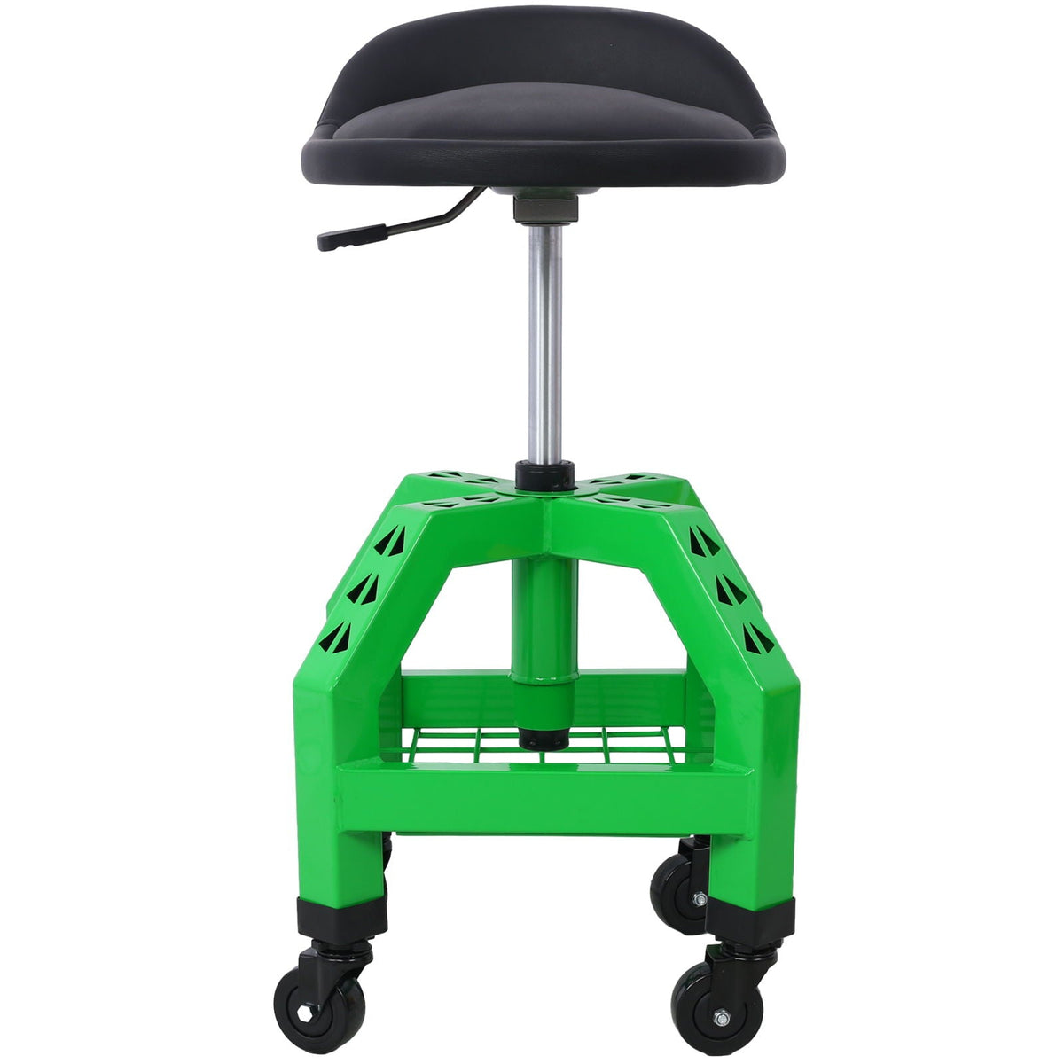 Pneumatic 360 Degree Swivel Creeper Stool with Adjustable Height - Red, Yellow, Green, Dark Gray