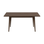Modern Rectangular Dining Table with Solid Wood Construction - Dark Brown or White